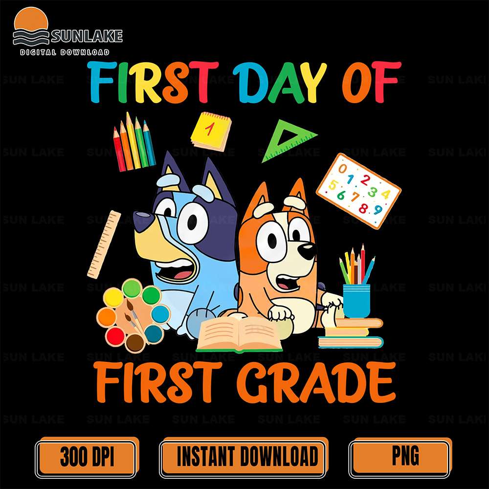 Bluey-Bingo-First-Day-Of-First-Grade-Png