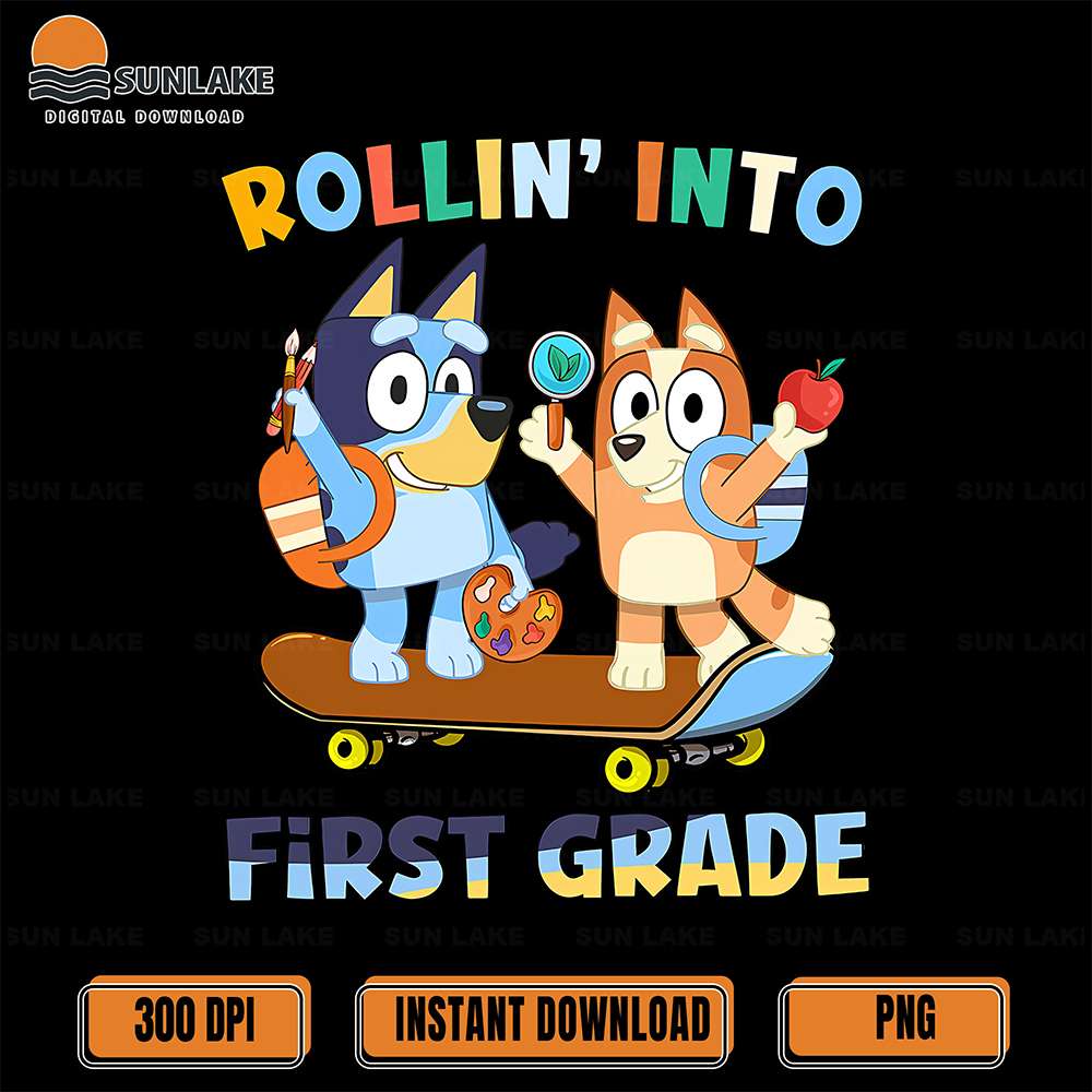 Bluey-Bingo-Rollin-Into-First-Grade-Png