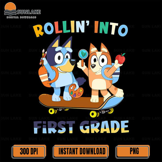 Bluey-Bingo-Rollin-Into-First-Grade-Png