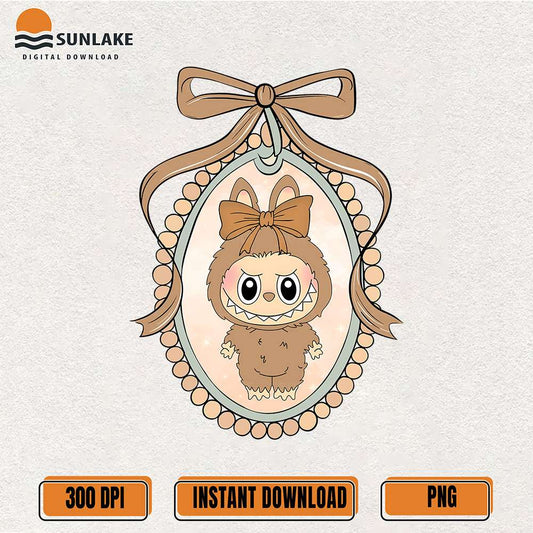 Brown-Coquette-Labubu-Cute-Png