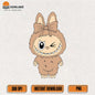 Brown-Coquette-Labubu-Winking-Png