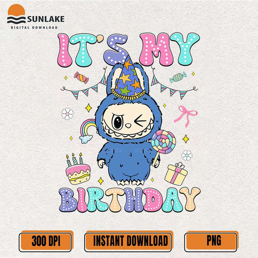 Cute-It-s-My-Birthday-Blue-Labubu-Png