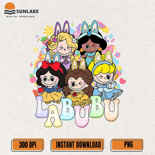 Cute-Labubu-Disney-Princess-Png