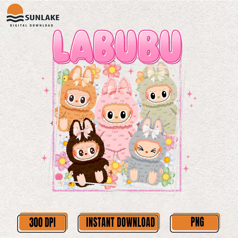 Cute-Labubu-Kawaii-Pastel-Characters-Png