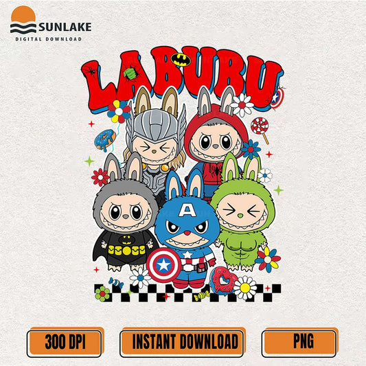 Cute-Labubu-Marvel-And-DC-Avengers-Png