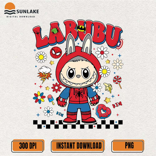 Cute-Labubu-Superhero-Spiderman-Png