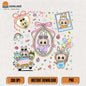 Cute-Pastel-Labubu-Collage-Candy-Balloons-Car-Bow-Frame-Png