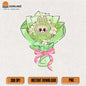 Green-Bunny-Labubu-Flower-Bouquet-Png