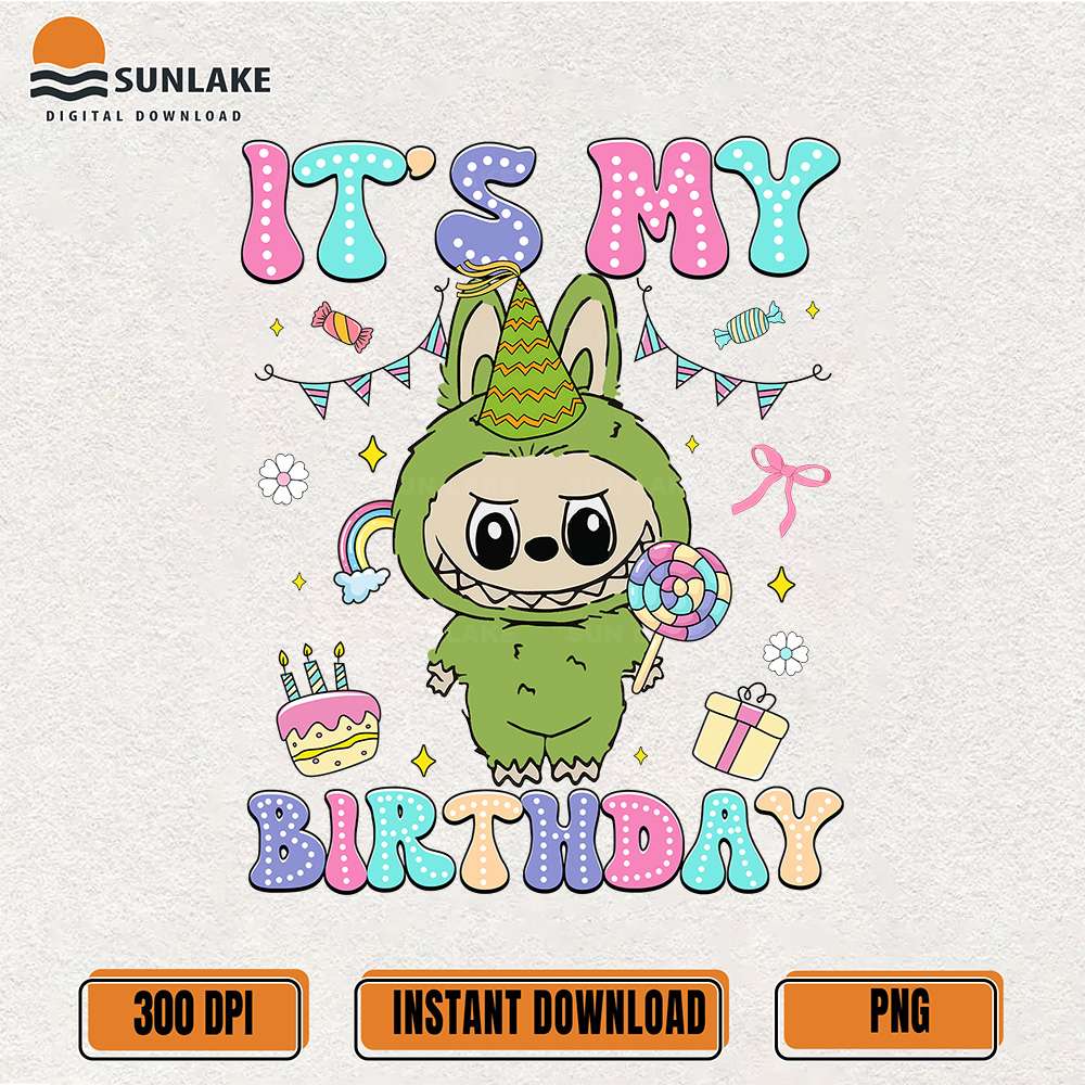 It-s-My-Birthday-Green-Labubu-Png