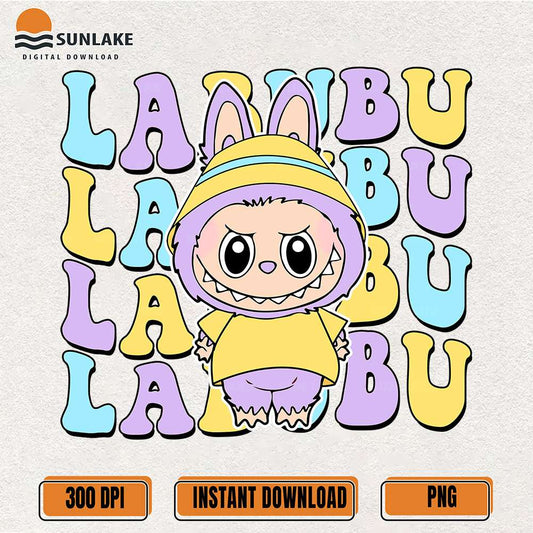 Kawaii-Labubu-In-Yellow-Cute-Pastel-Labubu-Png
