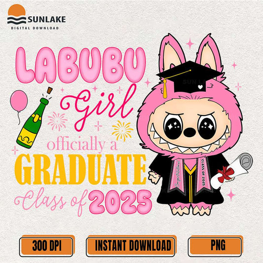 Labubu-Girl-Officially-Graduate-Class-Of-2025-Png