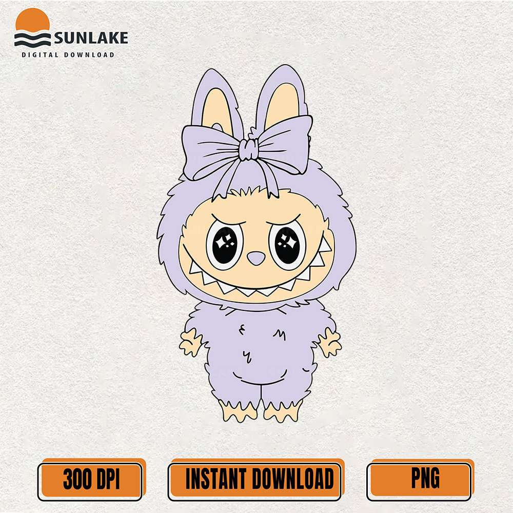 Labubu-Purple-Bunny-Costume-Kawaii-Bow-Png