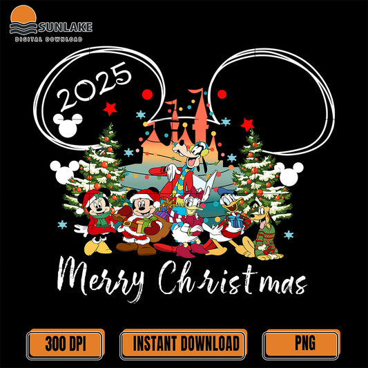 Merry Christmas 2025 Mickey and Friends Png, Mickey and Friends Png