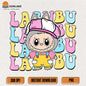 Pastel-Labubu-Cute-Outfit-Pink-Hat-Yellow-Overalls-Png