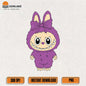 Purple-Labubu-With-Bow-Png