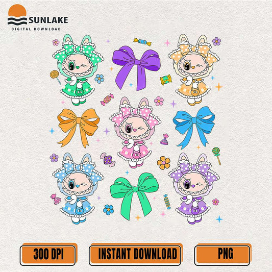 cute-labubu-ribbon-dress-png
